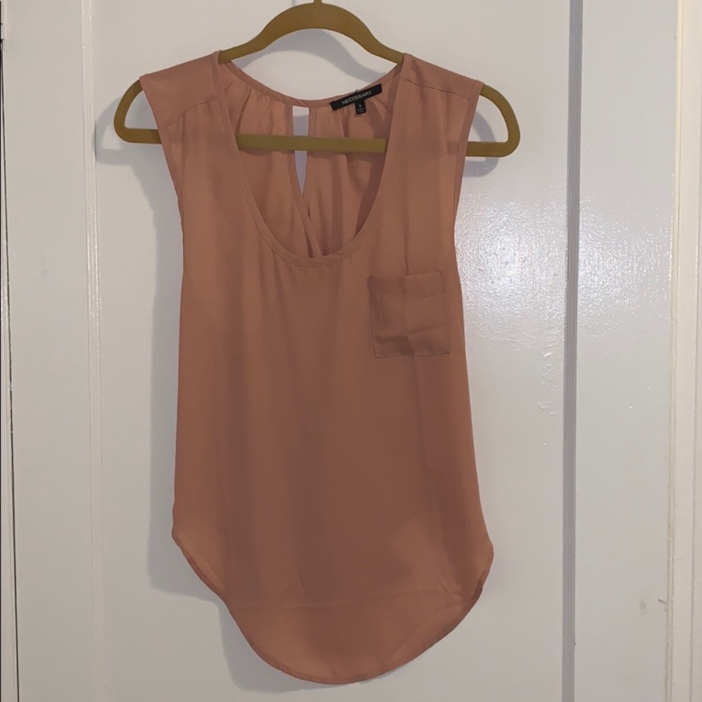 Necessary Clothing criss-cross open back blouse